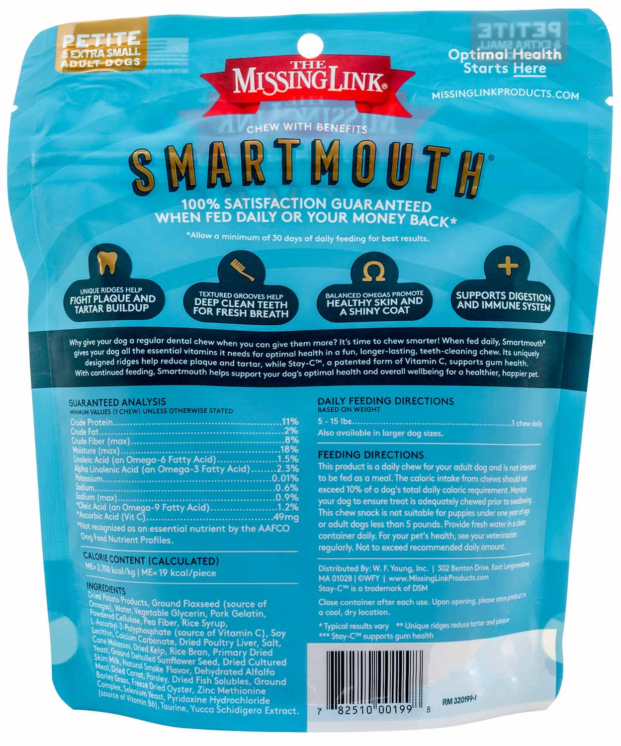 28 ct, p/xs smartmouth 7-in-1 dental chews for dogs