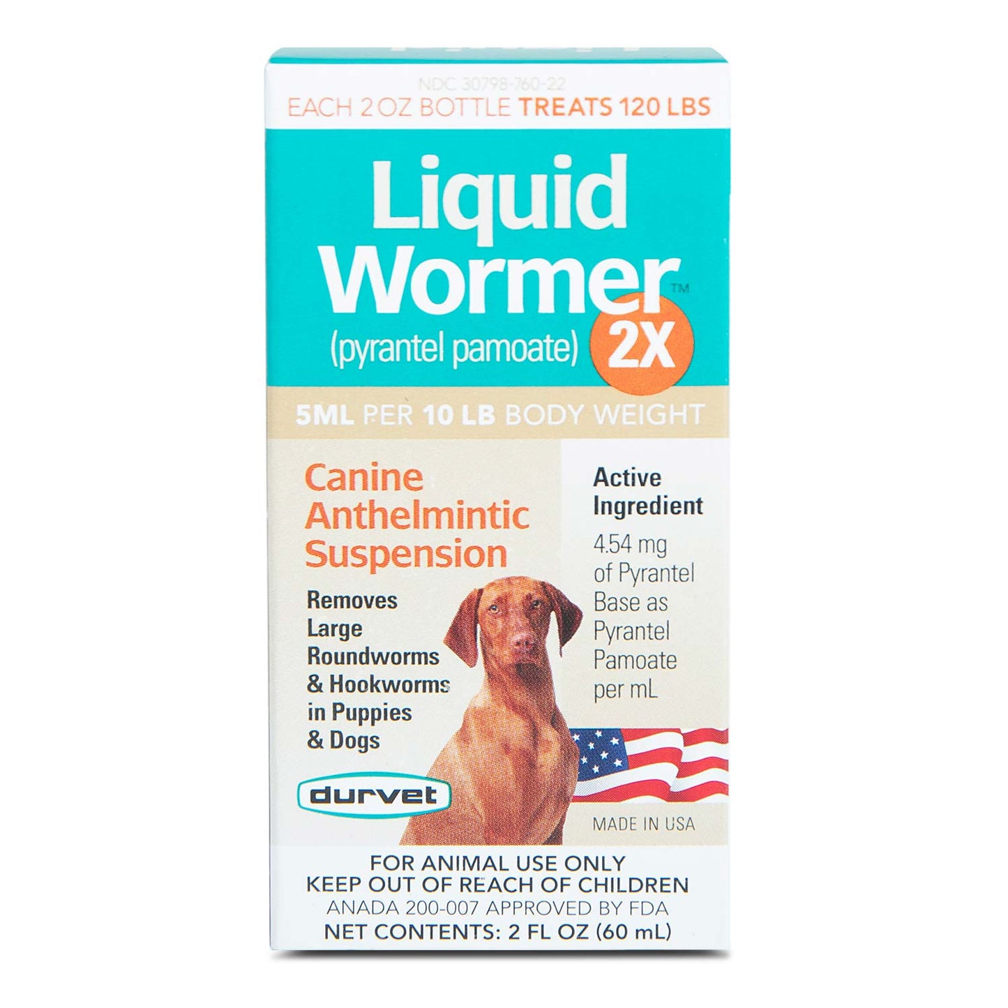 liquid dog wormer double strength, 2 oz