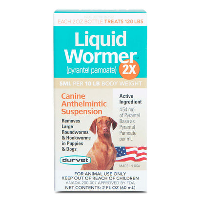 Liquid Dog Wormer Double Strength, 2 oz