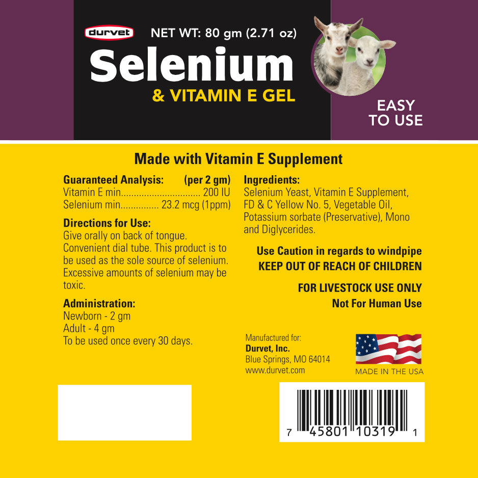 selenium & vitamin e oral gel, 30 gm