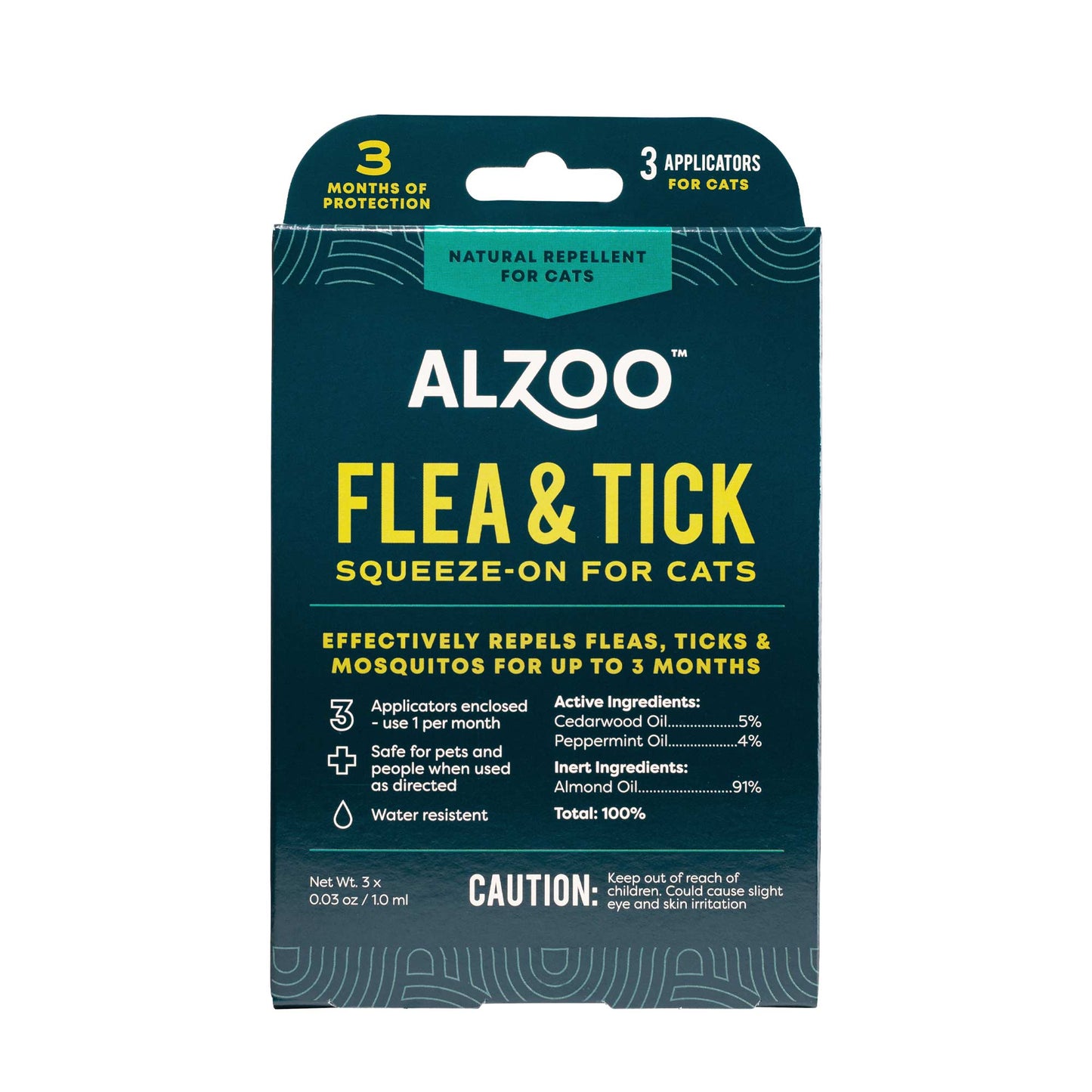 plant based flea & tick squeeze-on cat