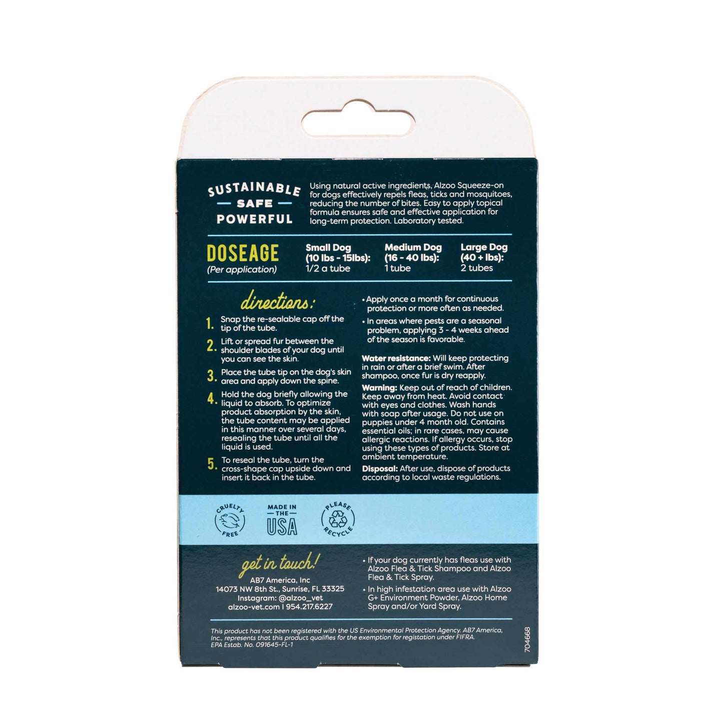 plant-based flea & tick squeeze-on dog