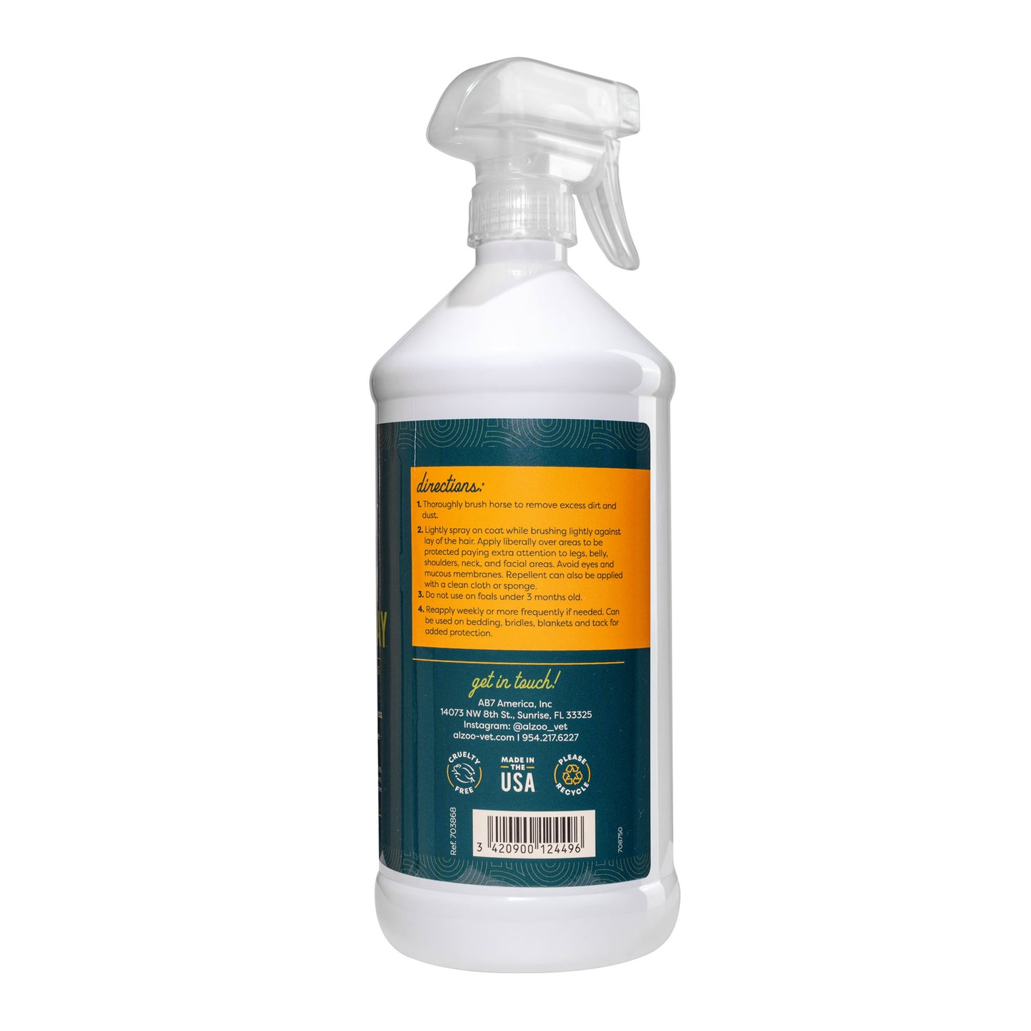 plant-based fly & tick horse spray 32oz