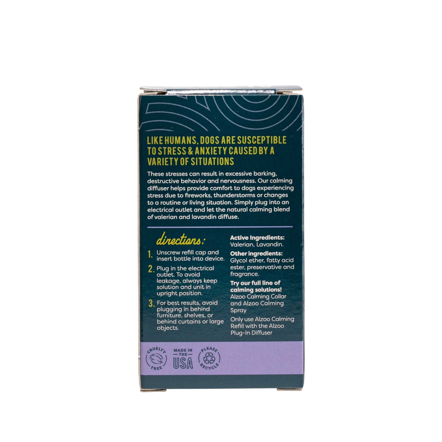 plant-based calming diffuser refill dog