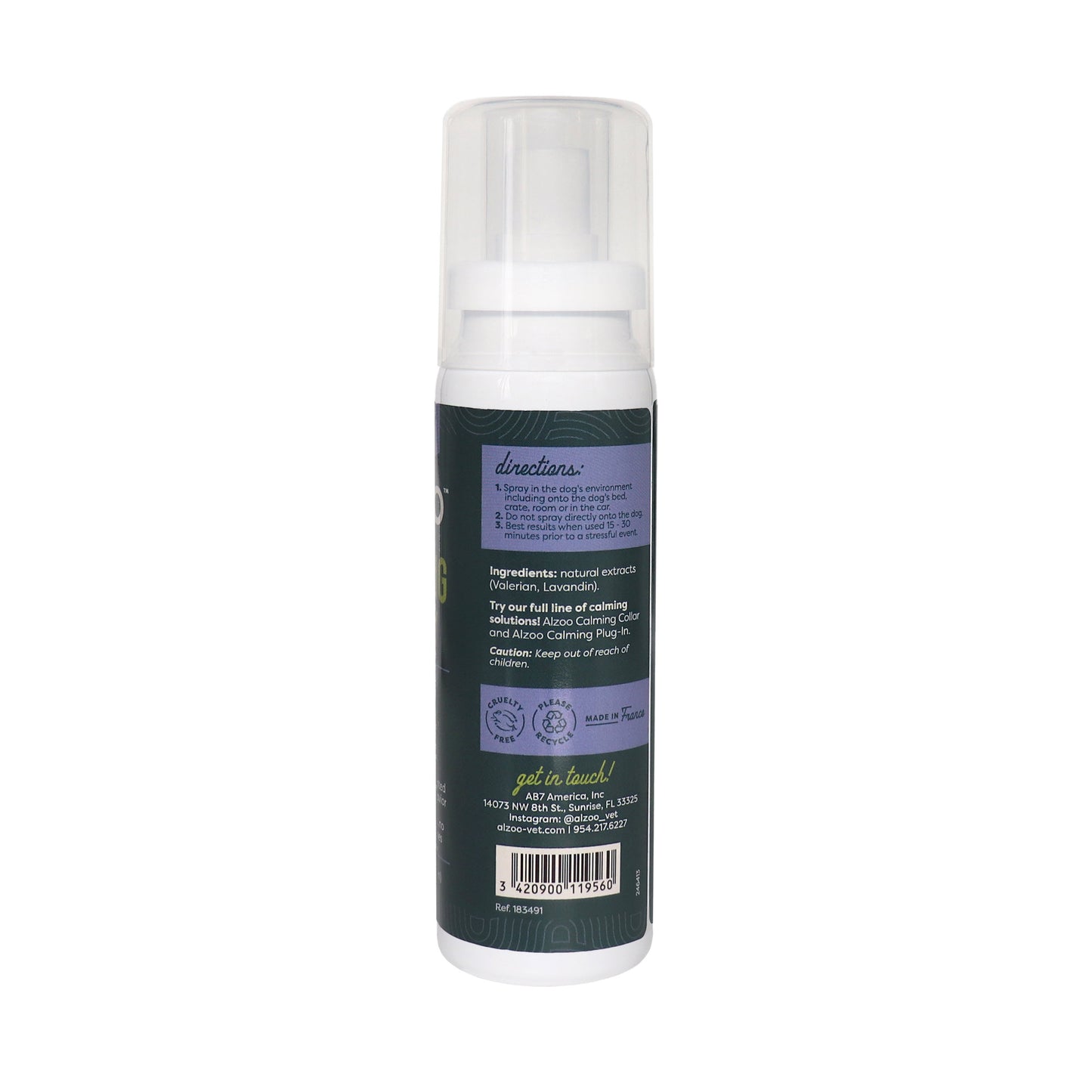 plant-based calming spray dog