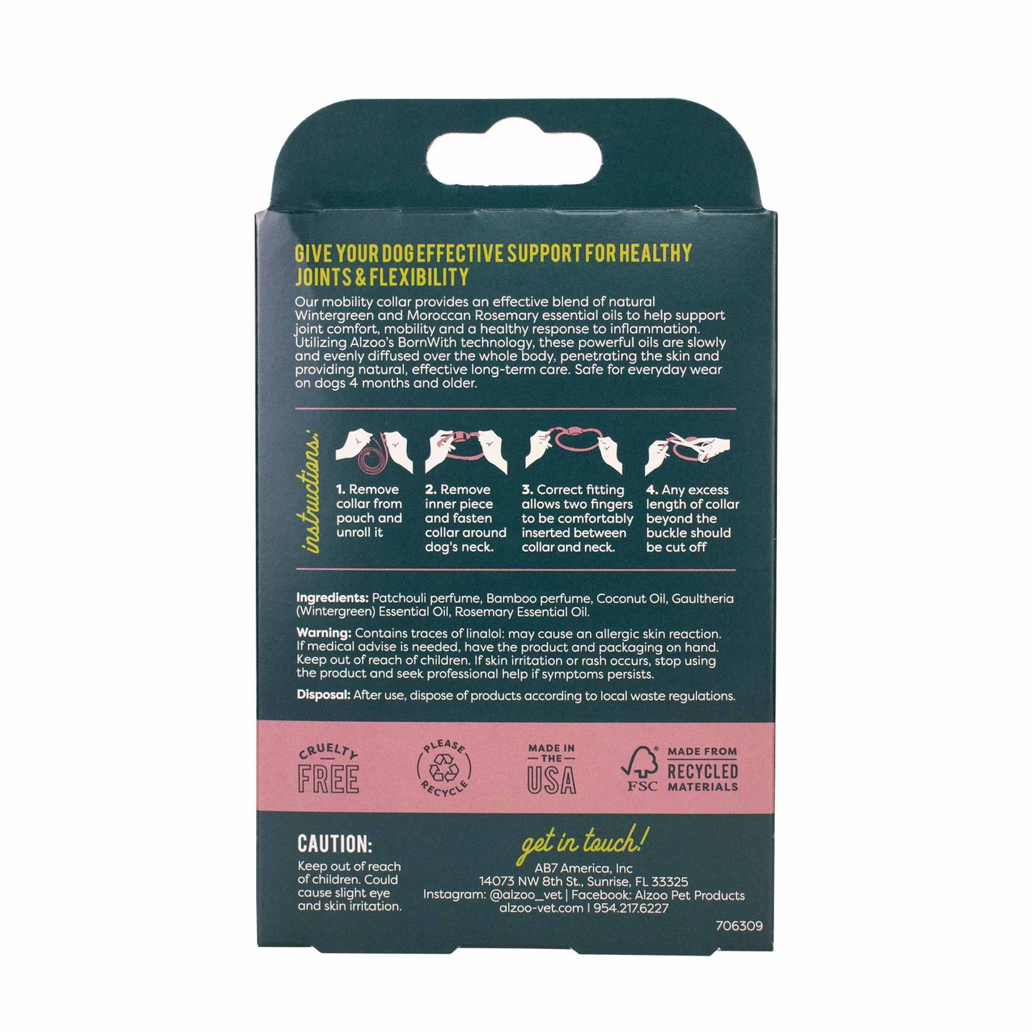 plant-based mobility collar for dogs