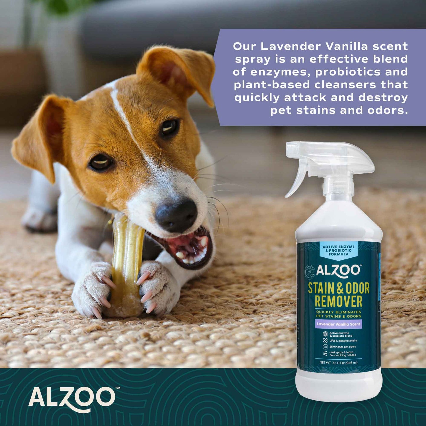 stain & odor remover lavender vanilla spray, 32oz