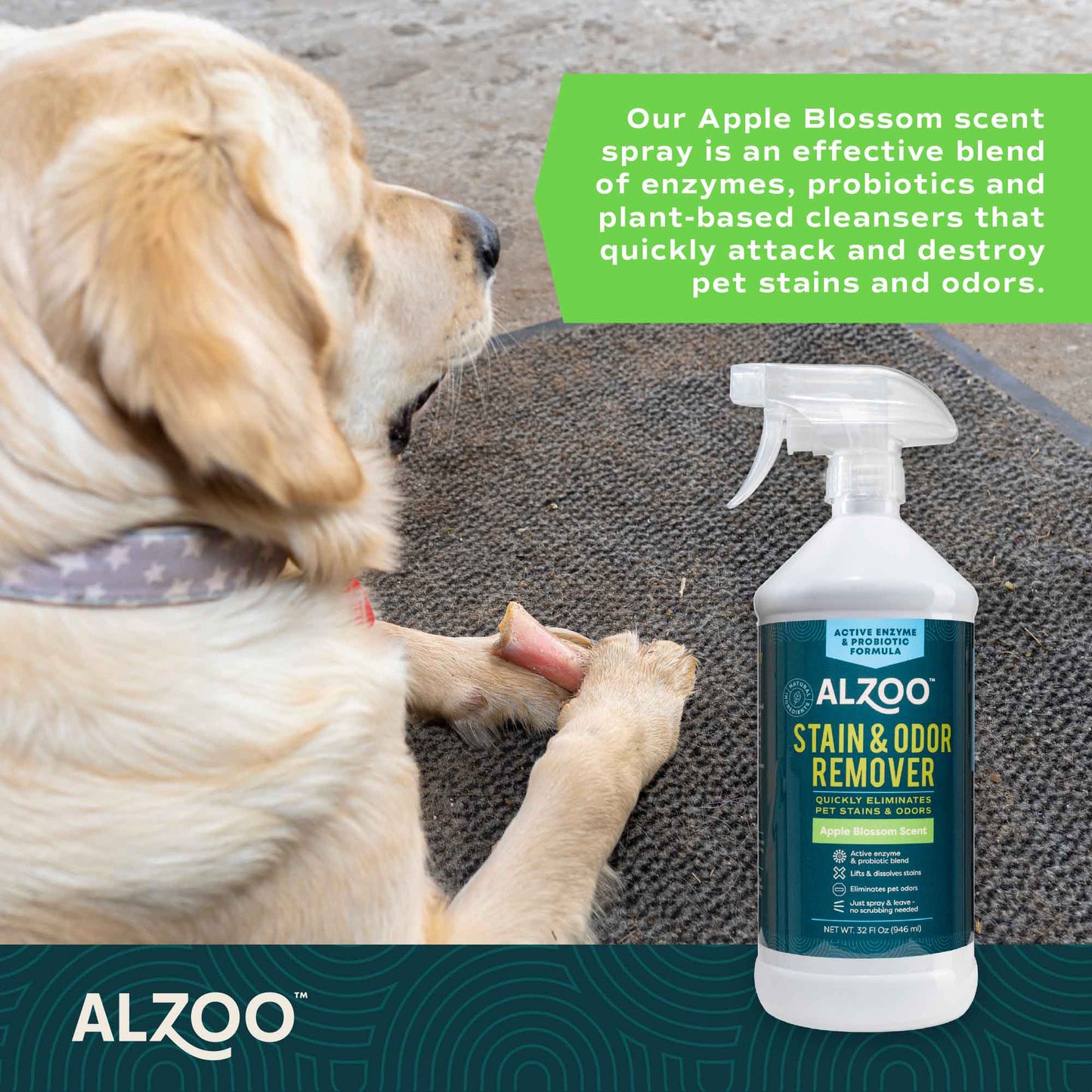 stain & odor remover apple blossom spray, 32oz