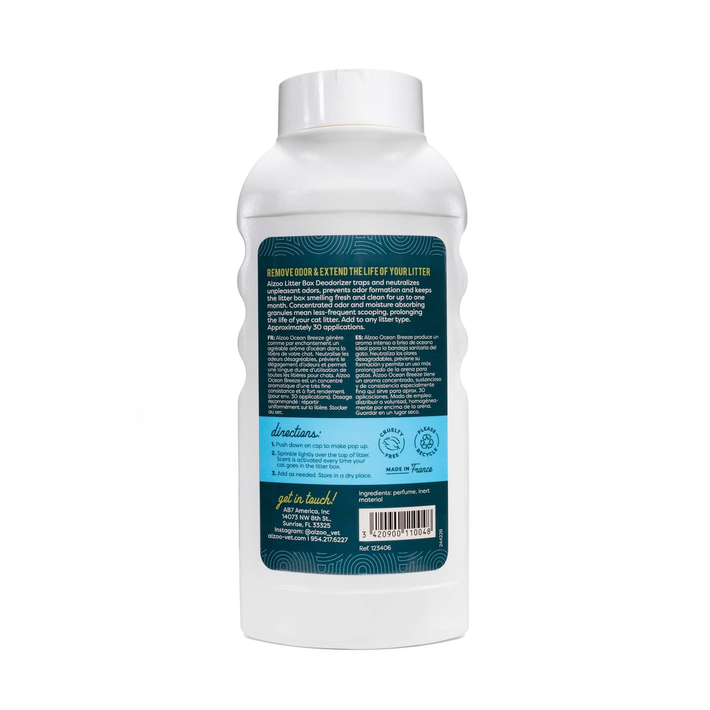mineral-based litter deodorizer ocean breeze scent, 26.6 oz