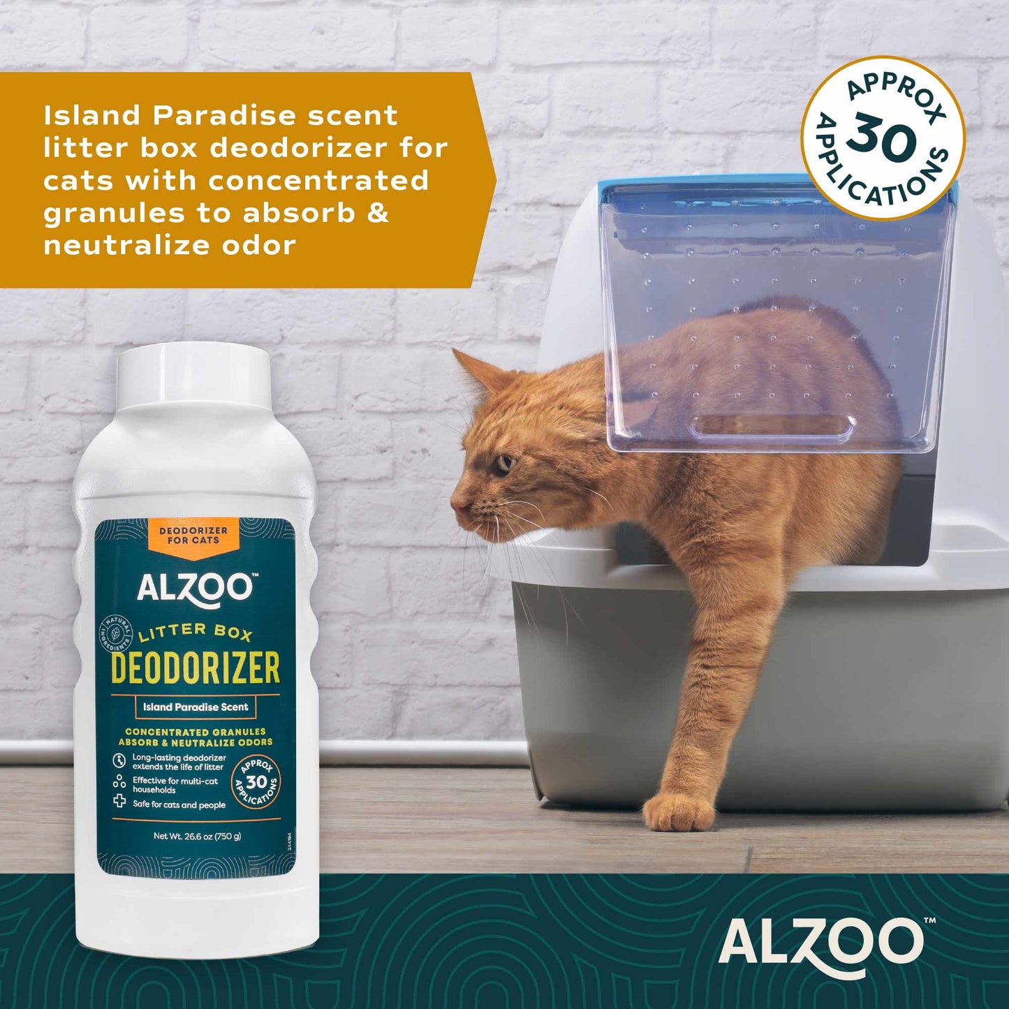 mineral-based litter deodorizer island paradise scent, 26.6oz