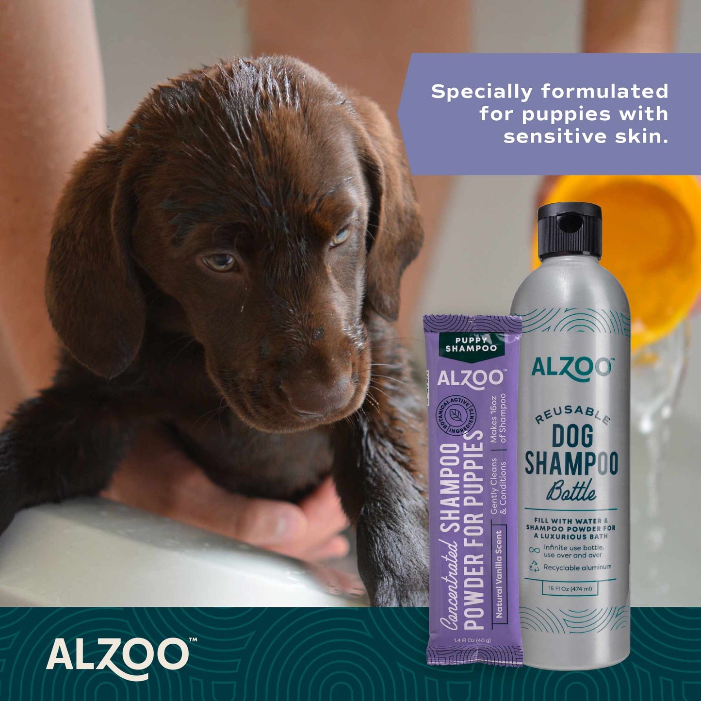 concentrated shampoo powder puppy care refill pouch, 40g