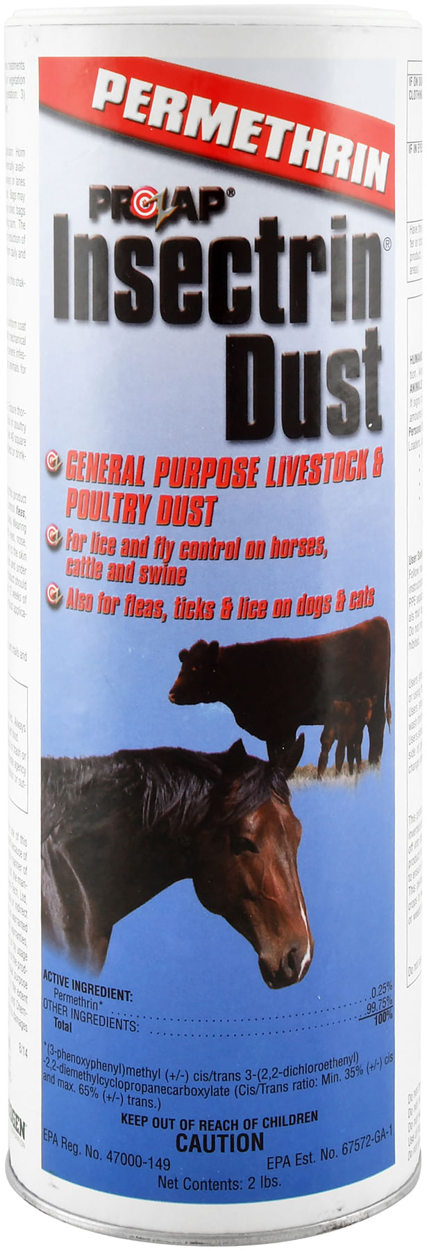 prozap insectrin dairy/swine dust, 2 lb