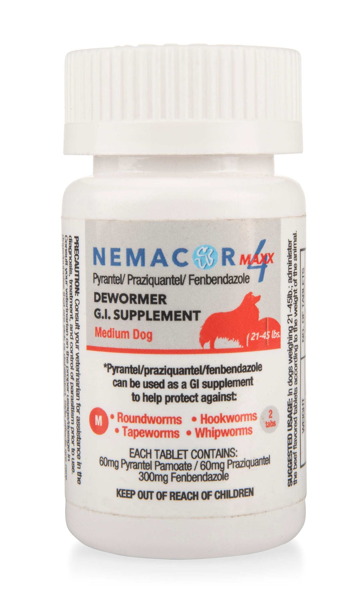 nemacor maxx 4 for dogs, beef, 2 ct sz dog 21-45 lb