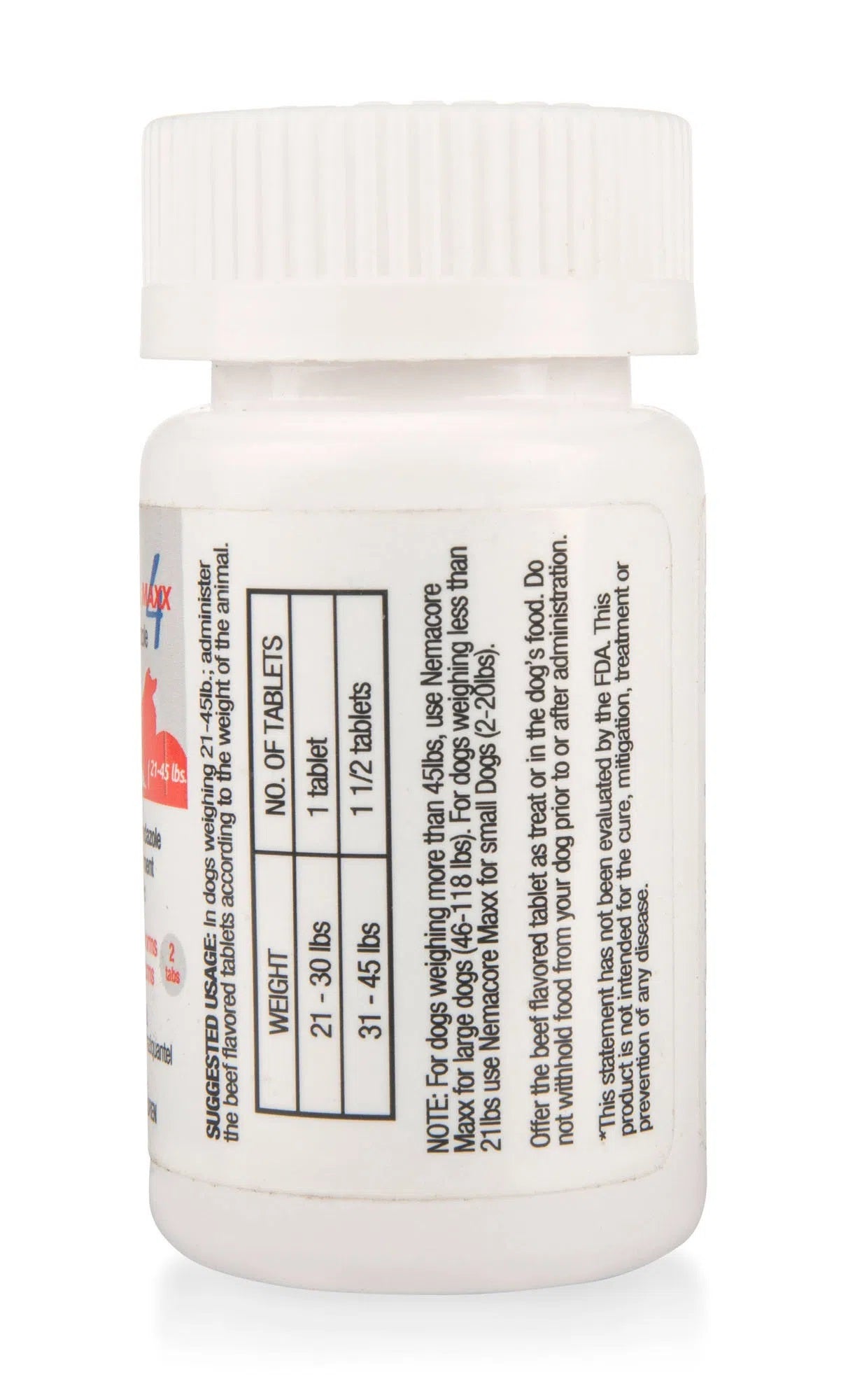 nemacor maxx 4 for dogs, beef, 2 ct sz dog 21-45 lb