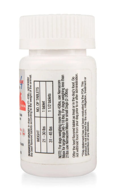 Nemacor Maxx 4 for Dogs, Beef, 2 ct Sz Dog 21-45 lb