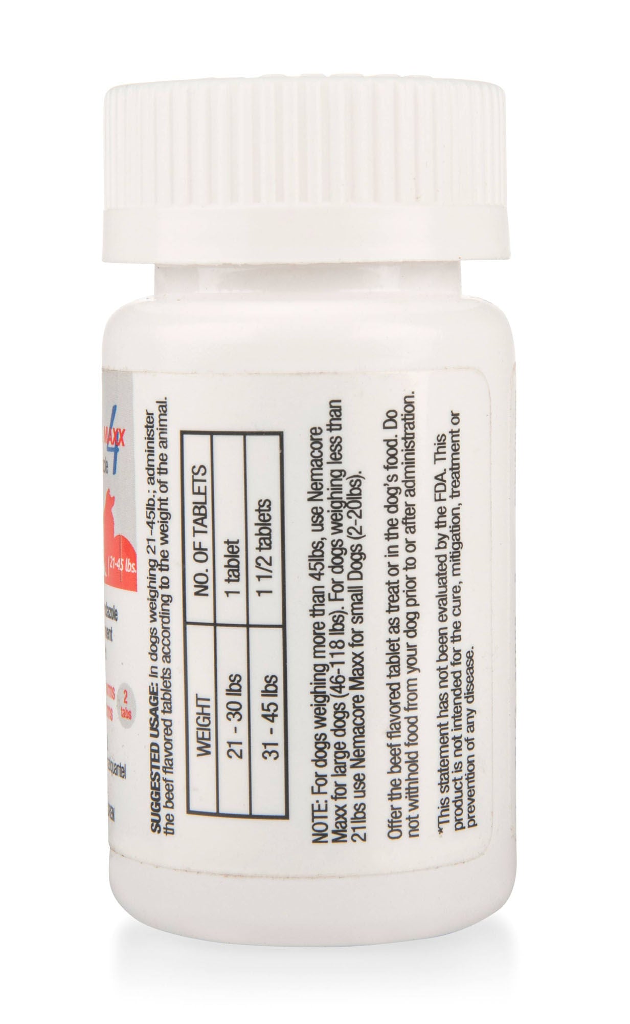 nemacor maxx 4 for dogs, beef, 2 ct sz dog 21-45 lb