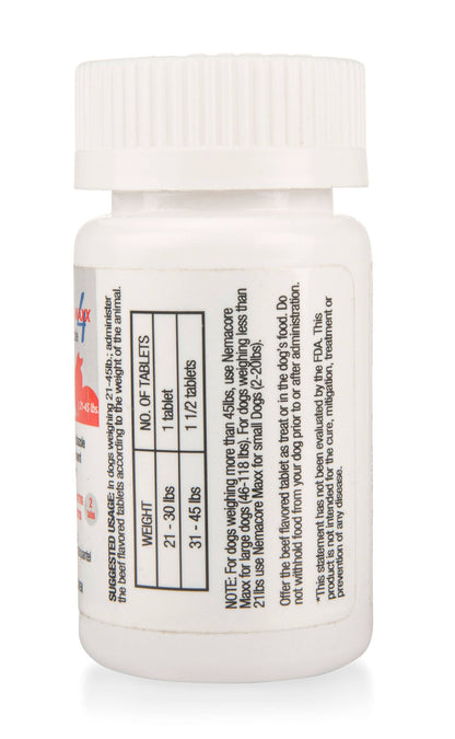Nemacor Maxx 4 for Dogs, Beef, 2 ct Sz Dog 21-45 lb