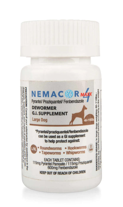 Nemacor Maxx 4 for Dogs, Beef, 2 ct Dog 46-118 lb