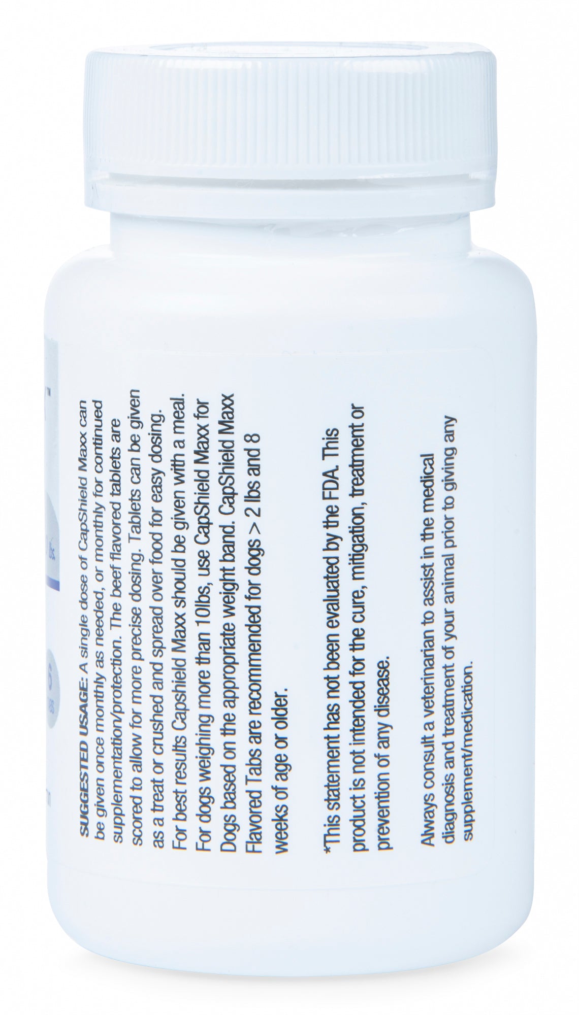 capshield maxx tabs for x-small dogs, 2-10 lbs, 6 ct, blue/beef
