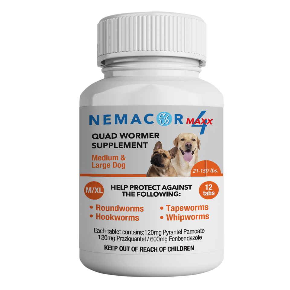 nemacor maxx 4 for dogs, beef, 12 ct sz: dog  21-150lb