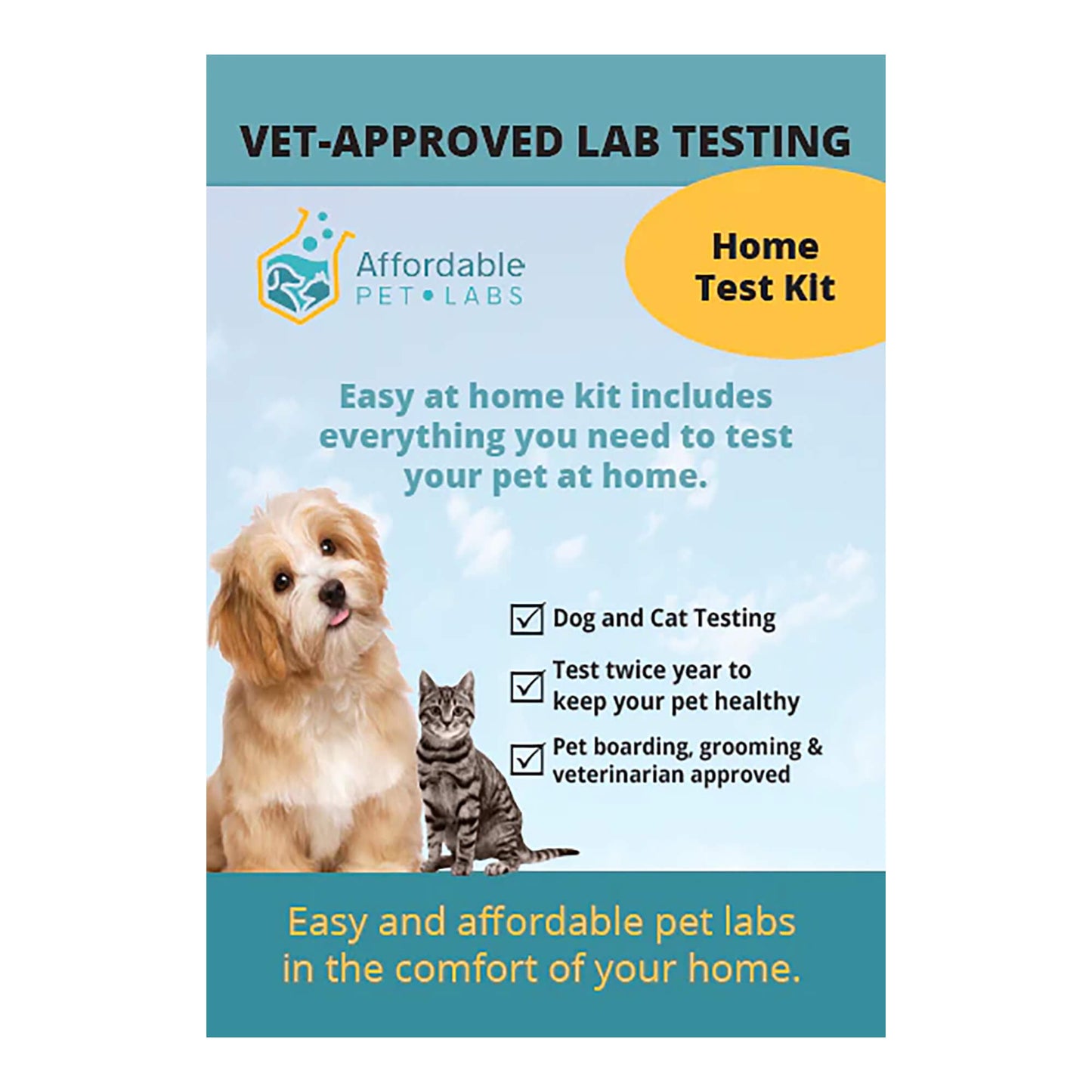 affordable pet labs combo complete urinalysis & fecal test for dogs easy home kit