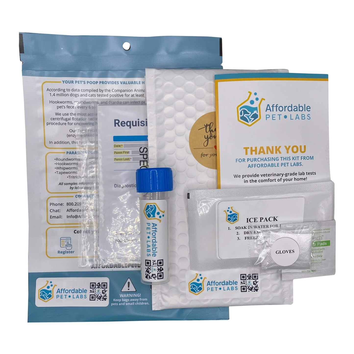 affordable pet labs large animal fecal ( horse, cow, sheep, goat and pig) diagnostic test easy home kit