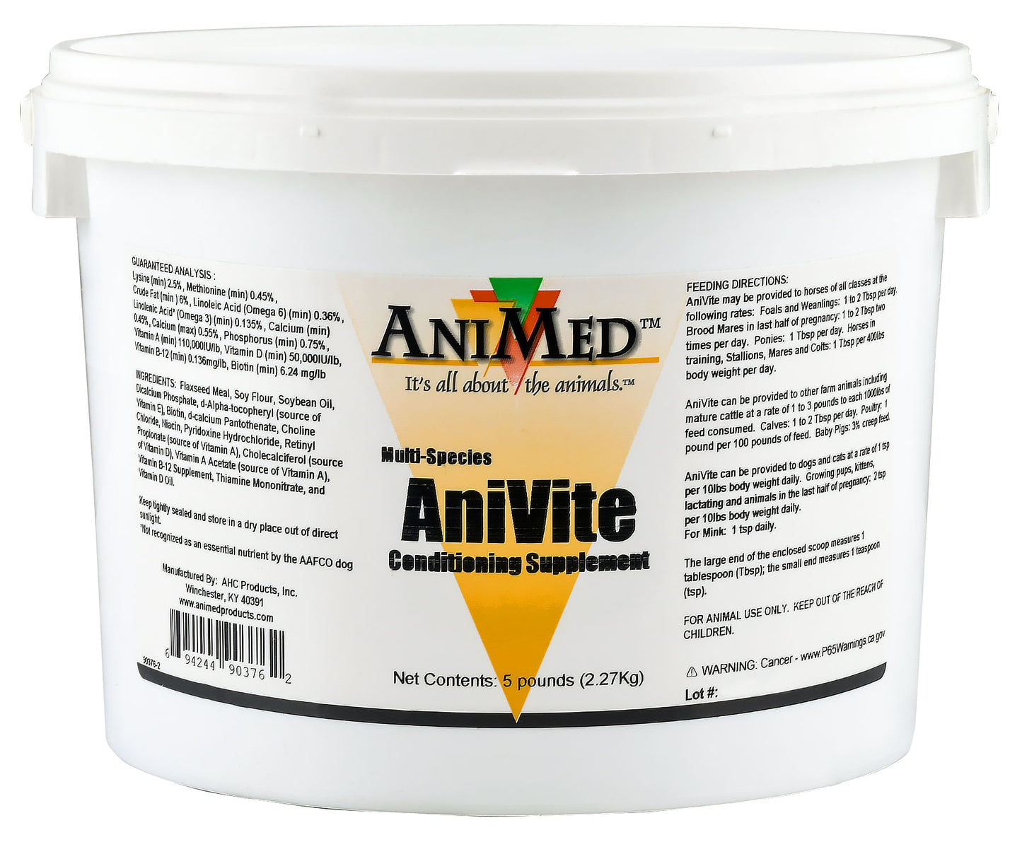 anivite, 5 lb bucket