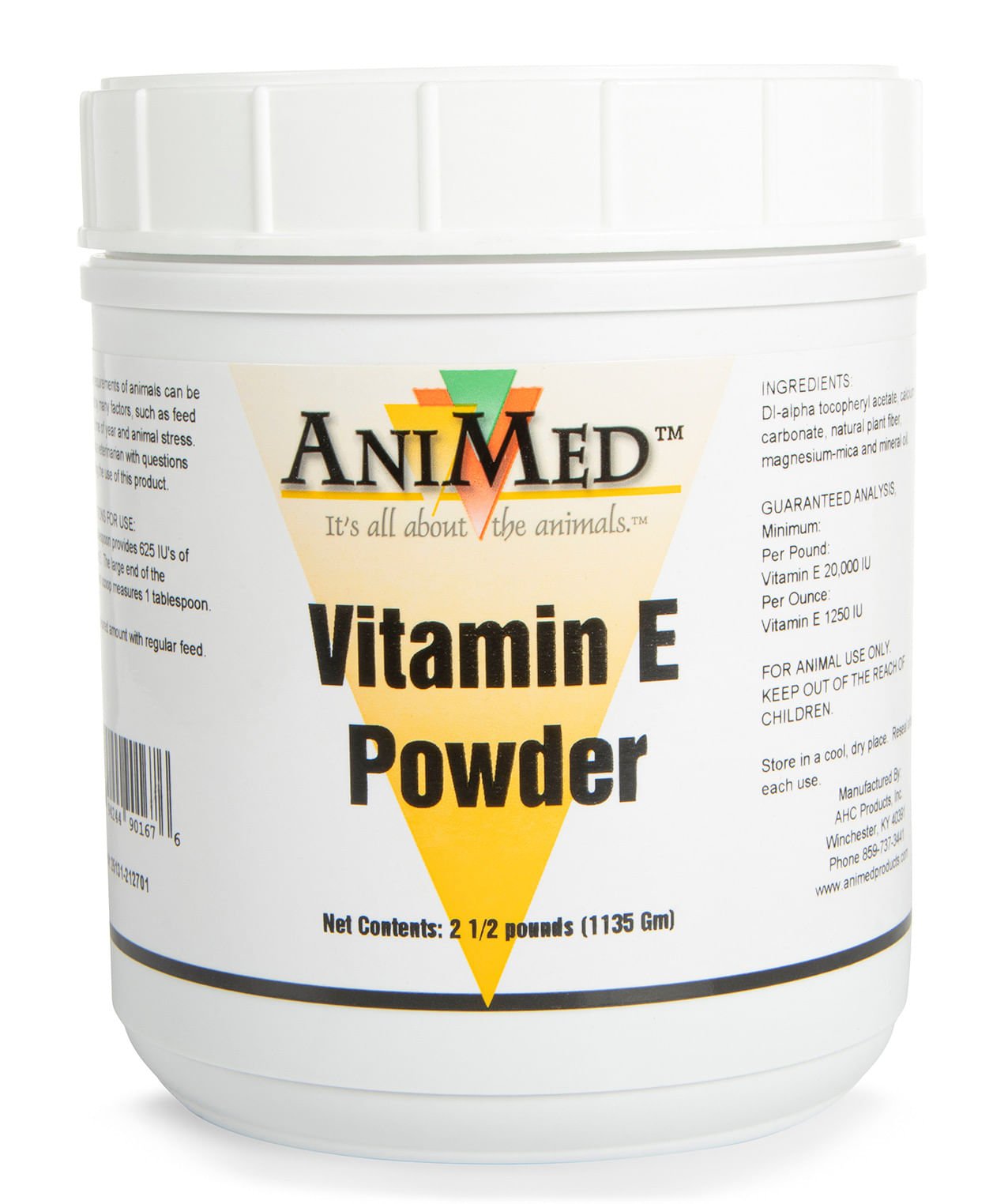 vitamin e powder, 2.5 lb jar
