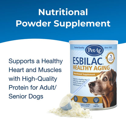 PetAg Esbilac Healthy Aging Powder for Adult and Senior Dogs 14 oz