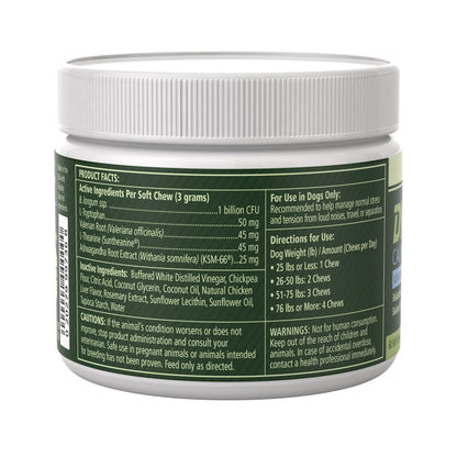 PetAg Dyne Soft Chews Calming Support and Stress Relief from Loud Noises, Travel & Separation Non-Sedative, Chicken Liver Flatvored, 60 Count