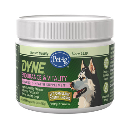 PetAg Dyne Soft Chews Endurance & Vitality Chicken Liver Flavored 60 Count