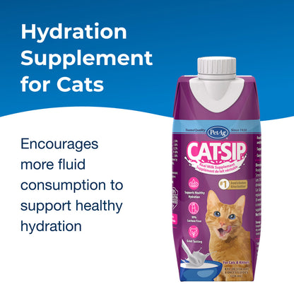 PetAg Cat-Sip Real Real Milk Treat Ready to Feed Snack for Cats - 4 Pack