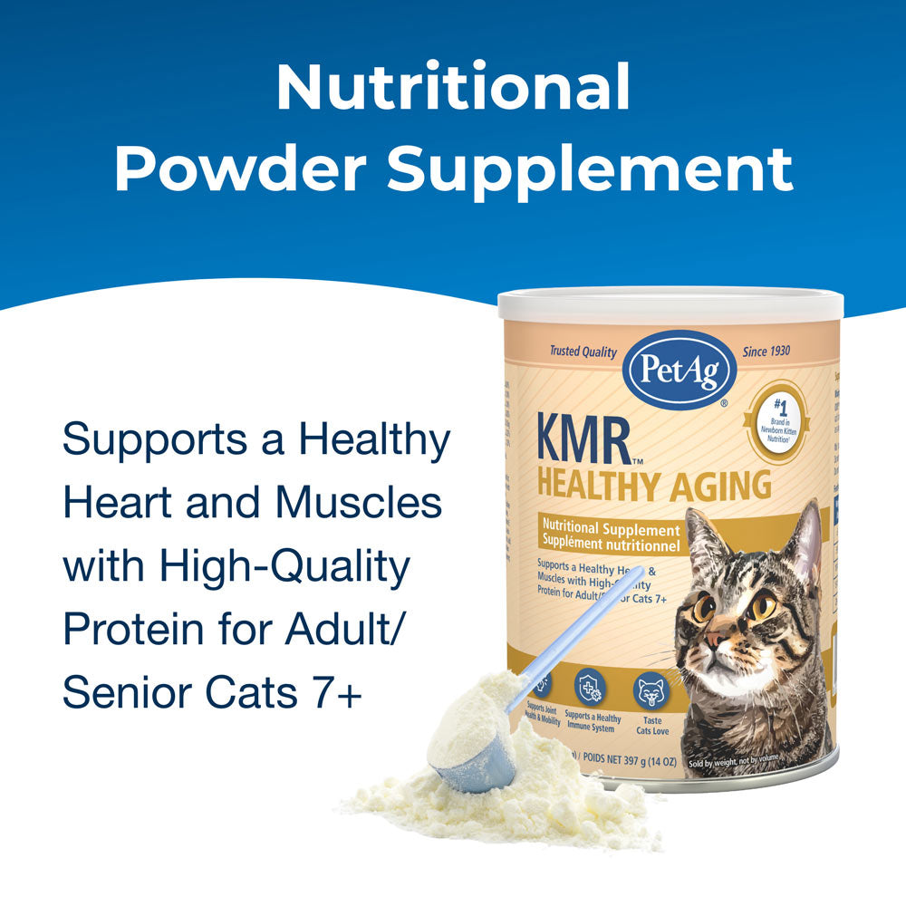 petag healthy aging powder for cats, 14oz,