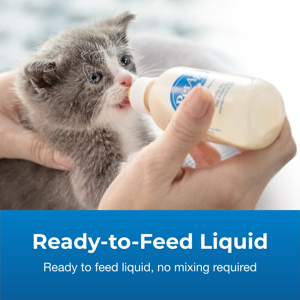 petag goats milk kmr liquid kitten milk replacer ready-to-feed formula 16 oz.
