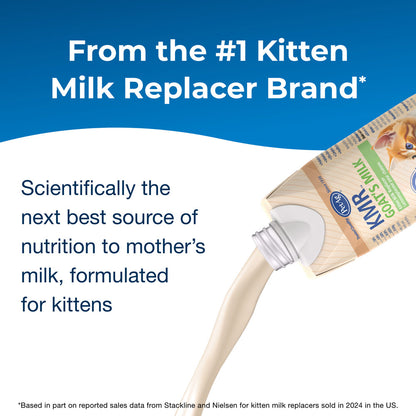 PetAg Goats Milk KMR Liquid Kitten Milk Replacer Ready-to-Feed Formula 16 oz.