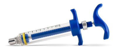 Jeffers Nylon Veterinary Syringe for Livestock, Horses, Dogs & Cats, Reusable Luer Lock & Luer Slip Animal Feeding Syringe, Etched mL Markings, Autoclavable, 10 mL