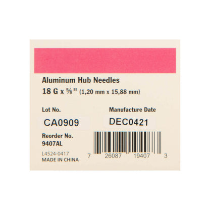 18 ga x 5/8" Alum Hub Needle (100)