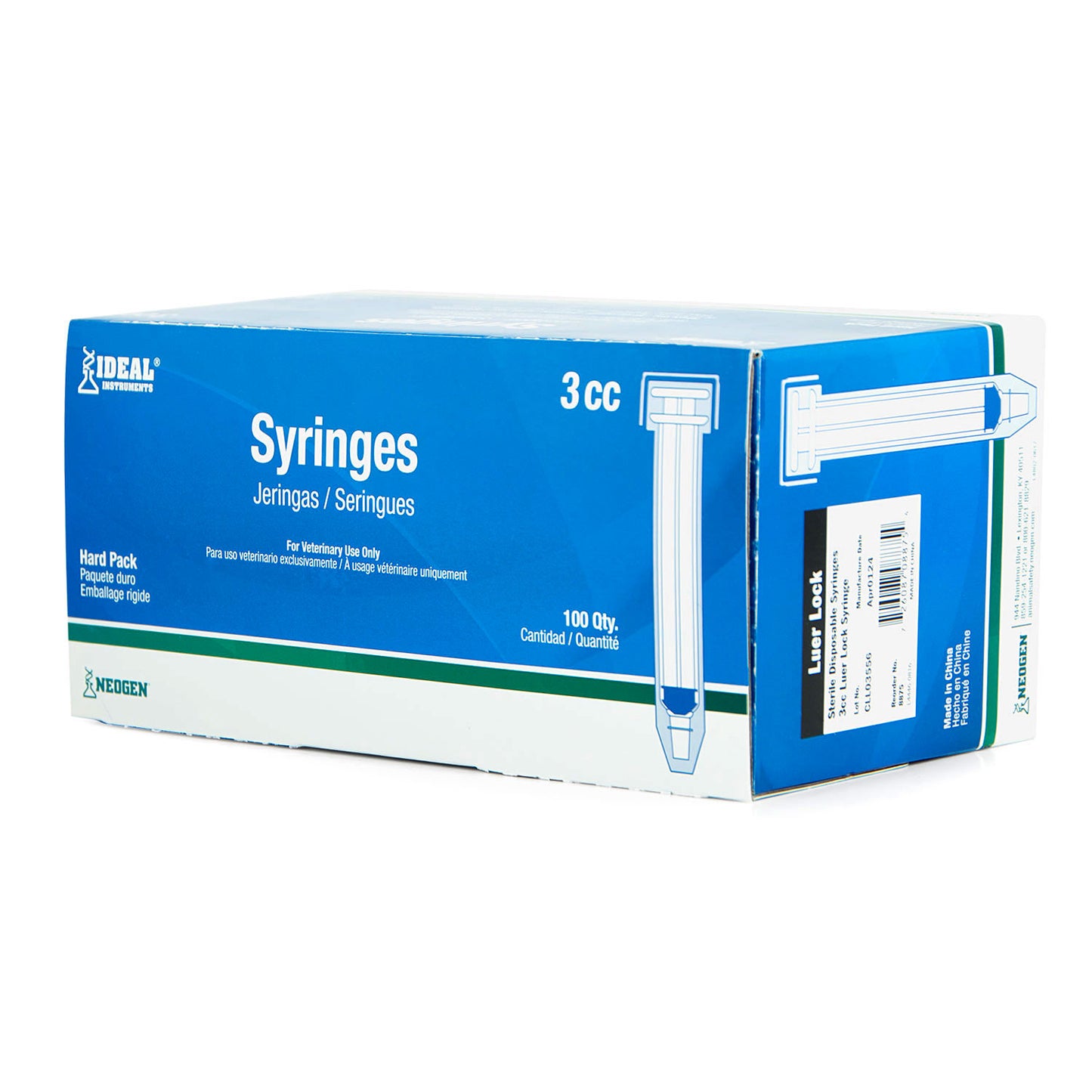 3cc l.l. syringe w/o needle (100)