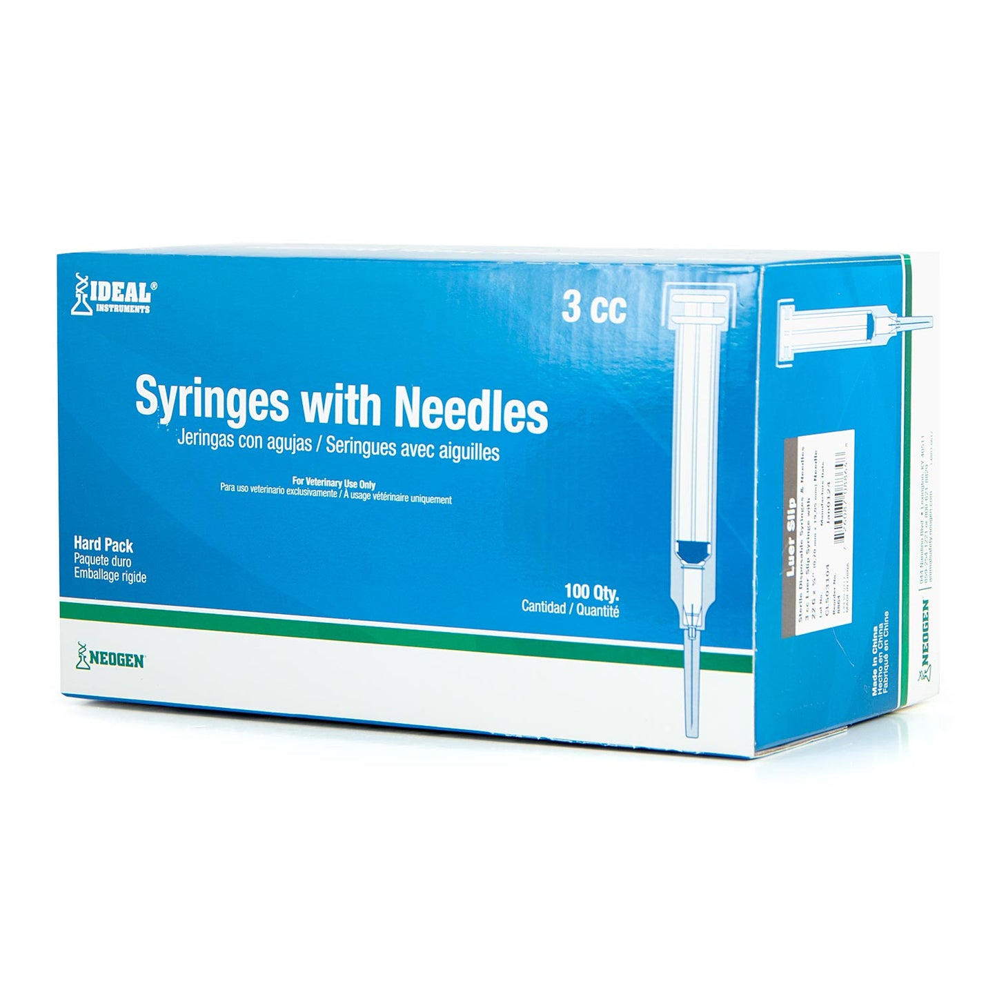 3cc ls w/22 x 3/4" needle (100)