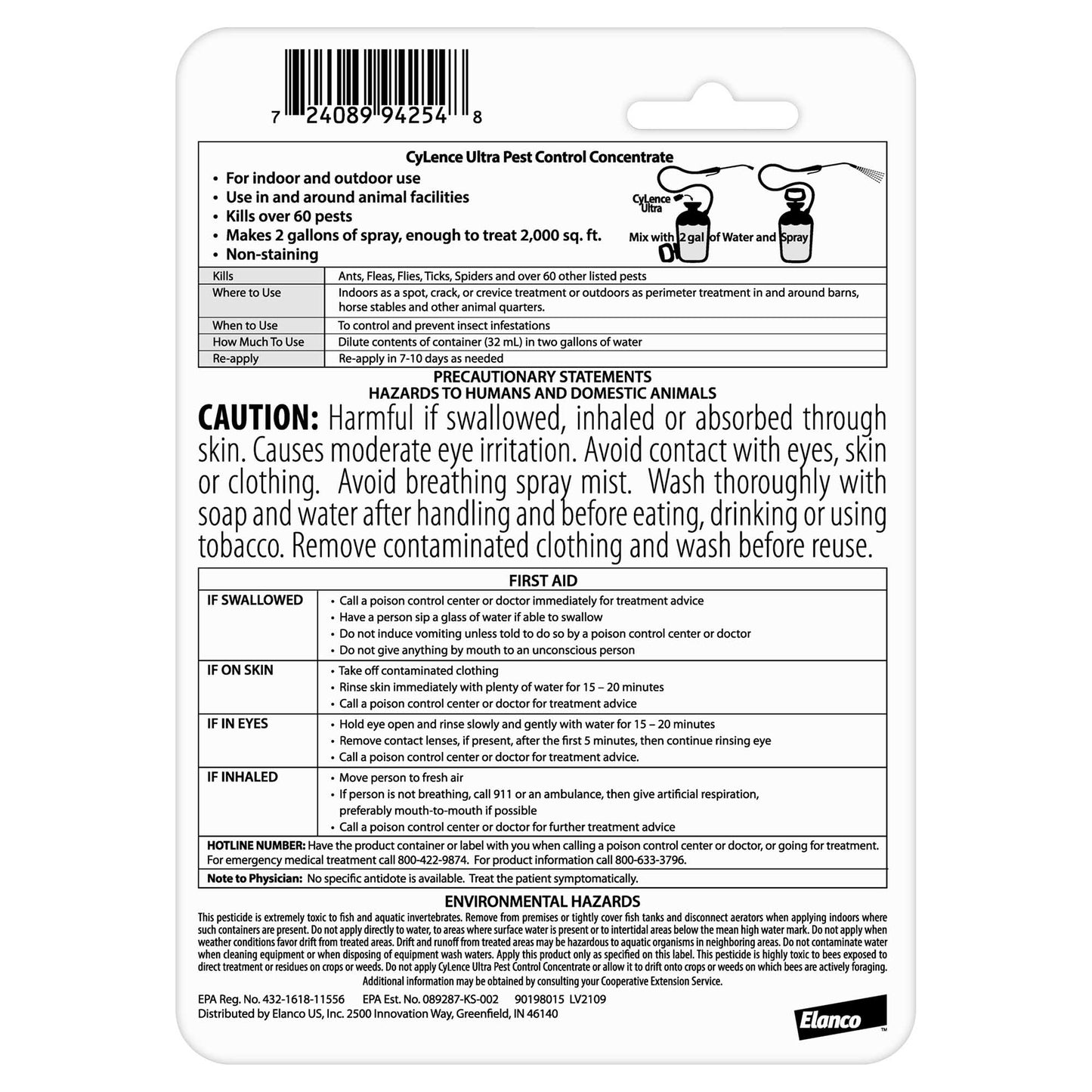 cylence ultra pest control concentrate, 32 ml