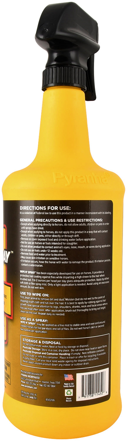 **pyranha wipe n' spray, 32 oz