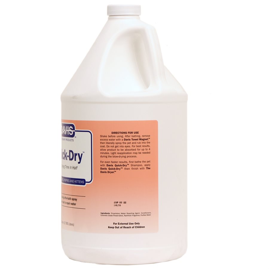 davis quick-dry spray 1 gl – fast-drying conditioner for manageable coats