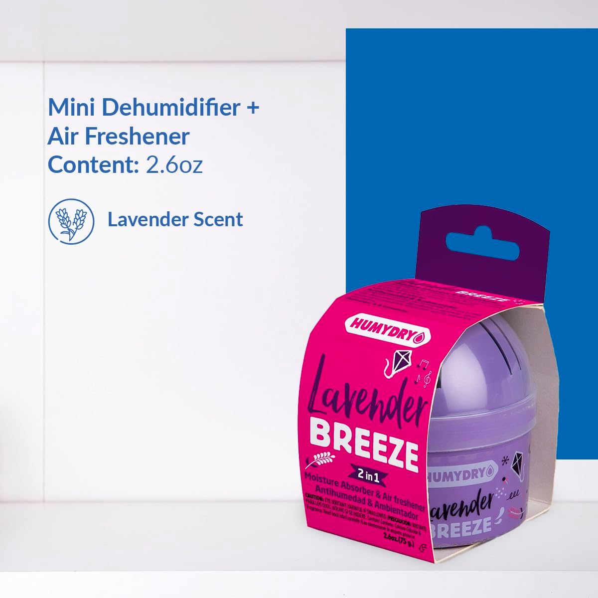humydry mini moisture absorber & air freshener 2.6 oz lavender