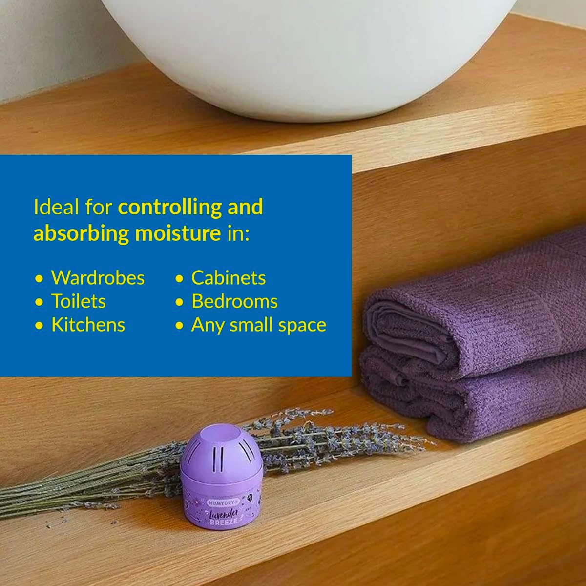 humydry mini moisture absorber & air freshener 2.6 oz lavender
