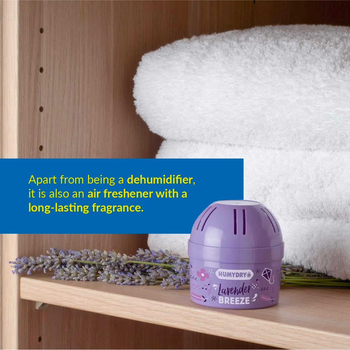 humydry mini moisture absorber & air freshener 2.6 oz lavender