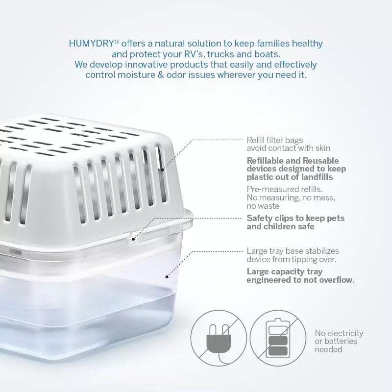humydry compact 8.8oz. moisture absorber device, unscented