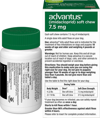 Advantus Soft Chew for Dogs 4-22 lb, 7.5mg, 7 count