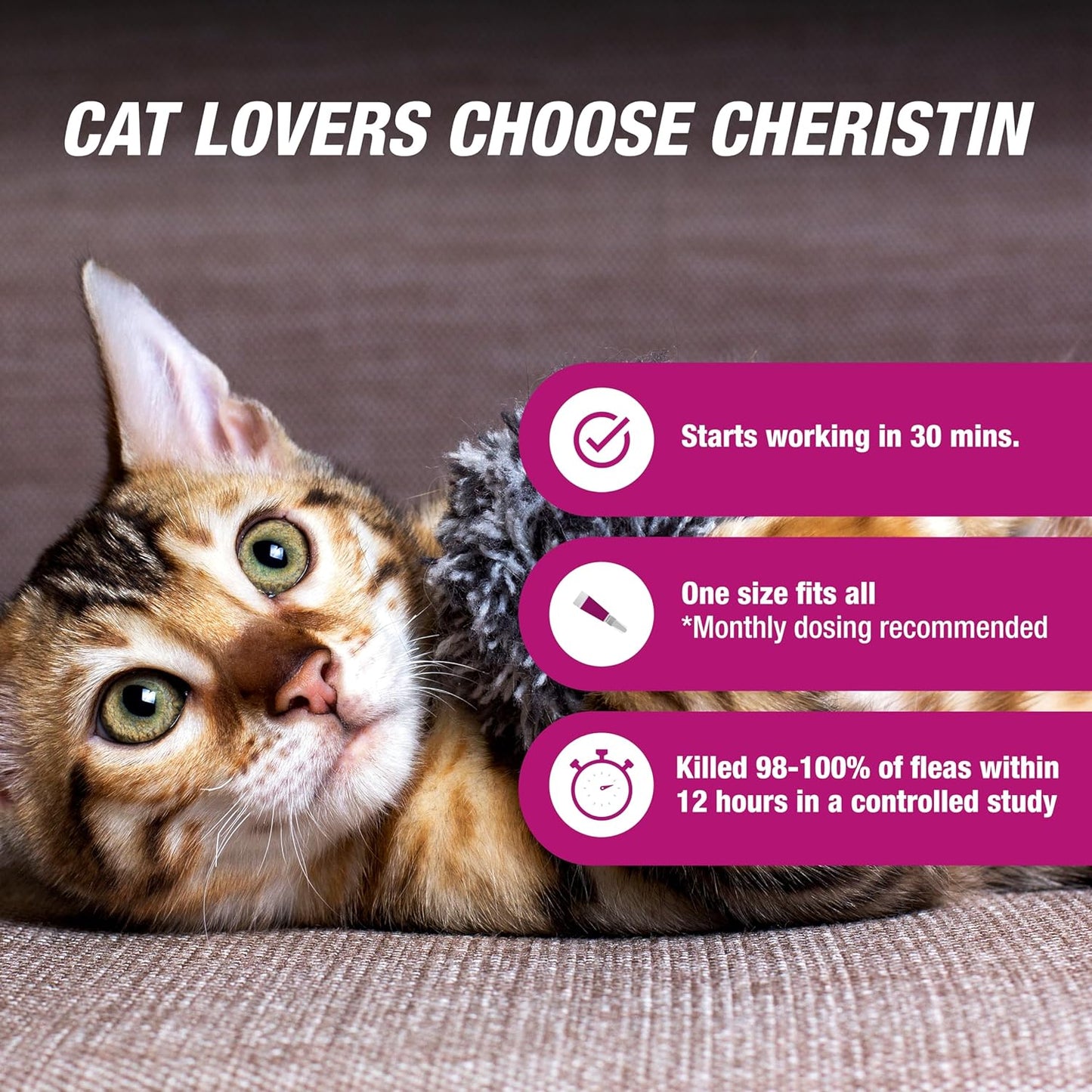 cheristin topical flea treatment for cats, 3ct