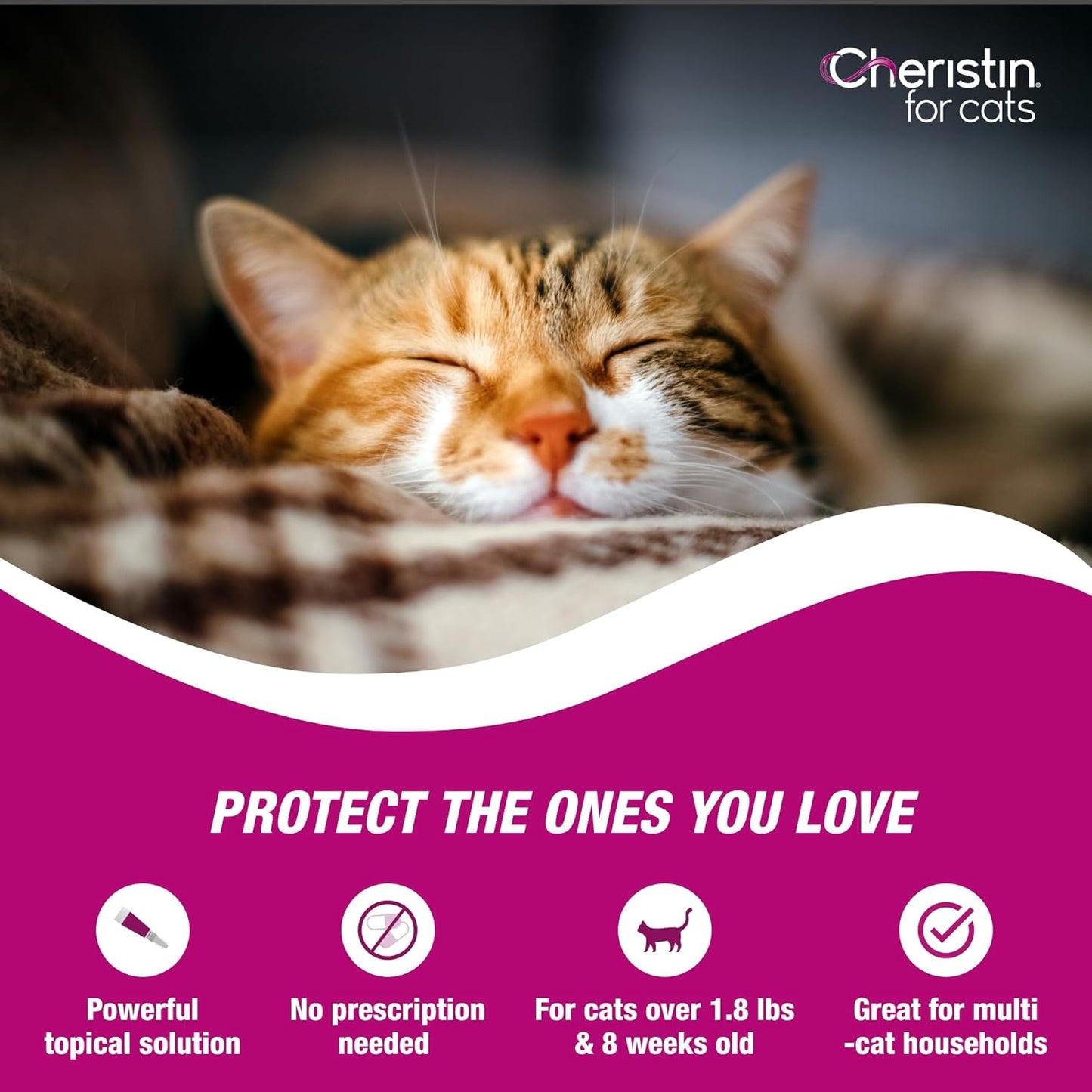 cheristin topical flea treatment for cats, 3ct