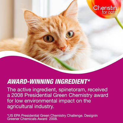 Cheristin Topical Flea Treatment for Cats, 3ct
